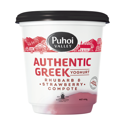 Puhoi Valley Greek Yoghurt Rhubarb & Strawberry