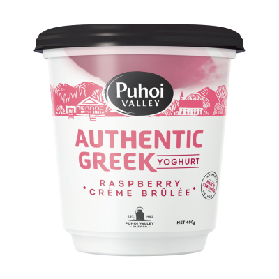 Puhoi Valley Greek Yoghurt Raspberry Creme Brulee