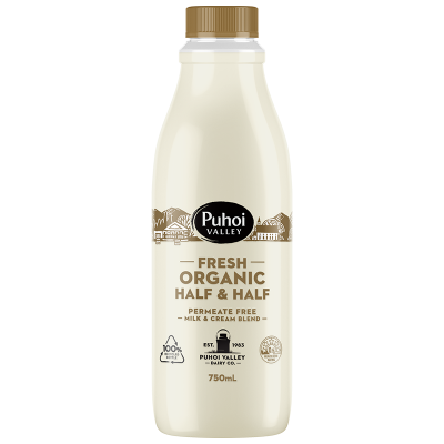 Puhoi Valley Organic HalfHalf 750ml
