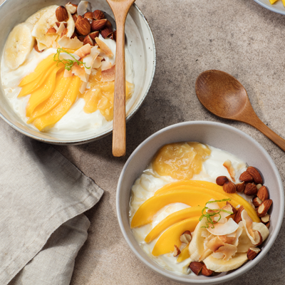 Greek Mango Coconut Fruit Bowl