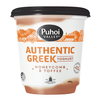 Puhoi Valley Greek Yoghurt 400g Honeycomb LR